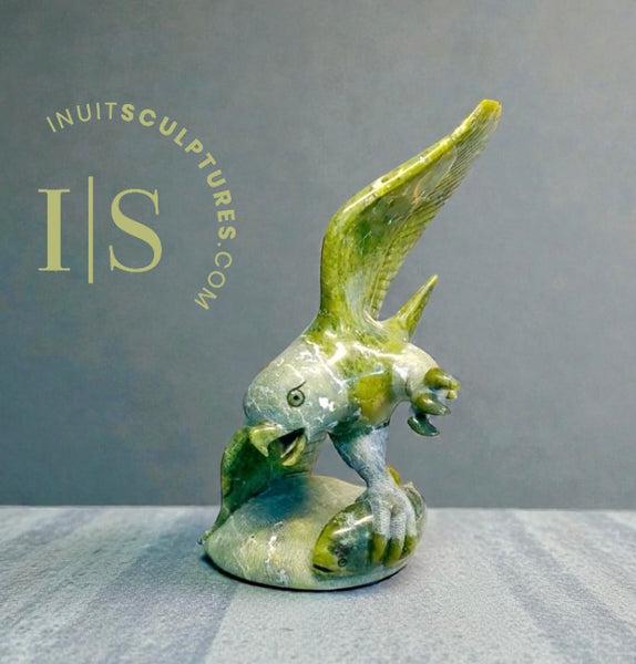 13" SIGNATURE Eagle by Pits Qimirpik *Eagle Eye* CURATOR'S CHOICE