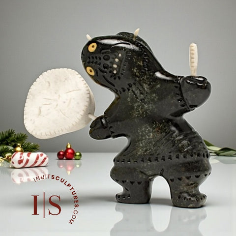 VINTAGE 8" Drum Dancer by Ralph Porter Gjoa Haven *Rudolph*