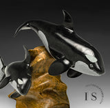 9" SIGNATURE Orcas by Derrald Taylor *Basil and Blue*