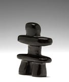 Black Inukshuk Inuit Sculpture by Inuit artist Alex Lyta