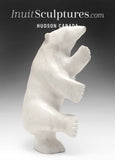 14" Rare White Marble Dancing Bear by Nuna Parr