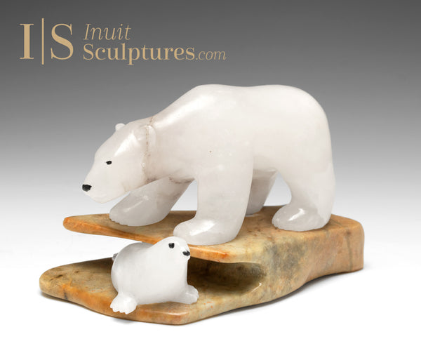 6" Polar Bear & Seal by Peter K. *Amigos*