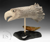 7" Moose Antler Eagle with Fish by Peter K. *His Royal Beakness*