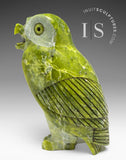 VERY LAST ONE - 8" SIGNATURE Owl by the Late Pits Qimirpik (1956-2024) *Irish Eyes*