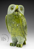 VERY LAST ONE - 8" SIGNATURE Owl by the Late Pits Qimirpik (1956-2024) *Irish Eyes*