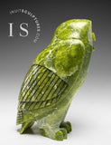 VERY LAST ONE - 8" SIGNATURE Owl by the Late Pits Qimirpik (1956-2024) *Irish Eyes*