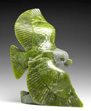 9" SIGNATURE Eagle with Fish by Pits Qimirpik *Eagle Eye*