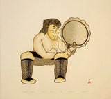 1989 MASKED DRUMMER by Kananginak Pootoogook