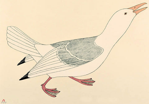 1983 ANGRY SEAGULL by Kananginak Pootoogook