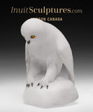 7" Snowy Owl (Uppik) Master Carver Derrald Taylor