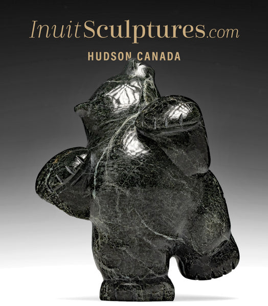 Reserved** 8" Dancing Bear by Markoosie Papigatok *Delighted*