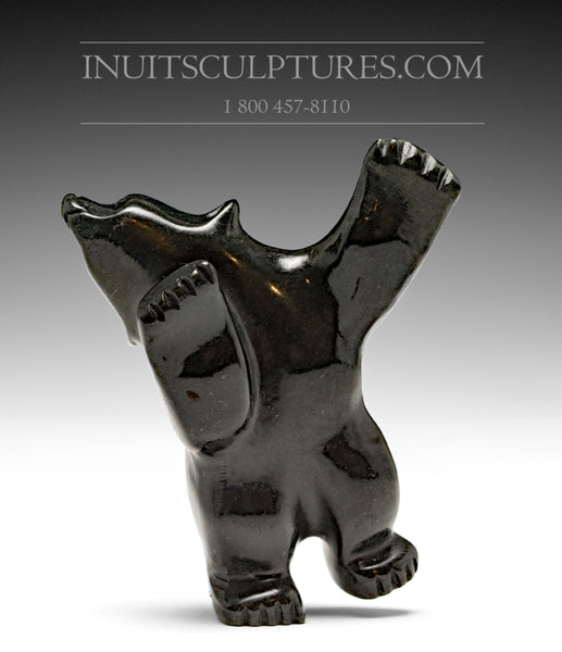 3.5" Black Dancing Bear by Johnny Papigatook