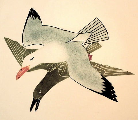 1997 ESCORTING THE YOUNG by Kananginak Pootoogook