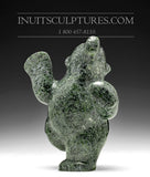 7" Dark Green Dancing Bear by Markoosie Papigatok