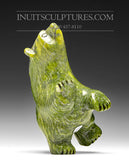 6" Contemplative Green Dancing Bear David Shaa