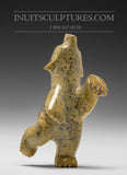 3.5" Golden Green Dancing Bear by Adamie Mathewsie