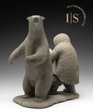 13" Drum Dancer and Bear by Lazarus Malliki *Dance Partners*