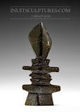 3.5" Dark Inukshuk by Oqittuq Shaa