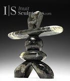 9" SIGNATURE Inukshuk by Paul Bruneau *Dark and Moody*