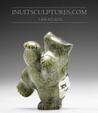 3" Green Dancing Bear by Markoosie Papigatook