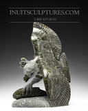 8" Eagle with Fish by Pitseolak Qimirpik