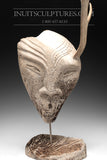 24" Masterpiece Whale Bone Sedna Face by world famous Billy Merkosak