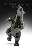14" Shiny Black Two Way Dancing Bear by Tuk Nuna